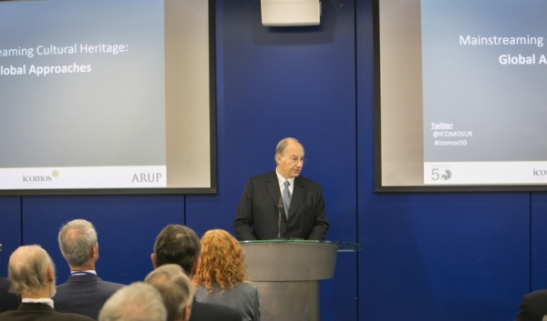 Hazar Imam speaking at the 50th anniversary of ICOMOS, London 2015-10-22